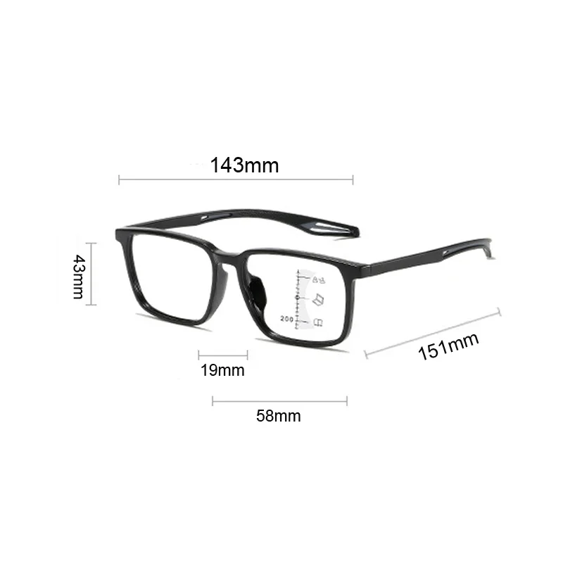 Top Trends: Fashion Multifocal Progressive Glasses Trendy Blue Light Blocking Sports Reading Glasses Men Women HD Lens Near And Far Eyewear Shoppable Styles - Image 6