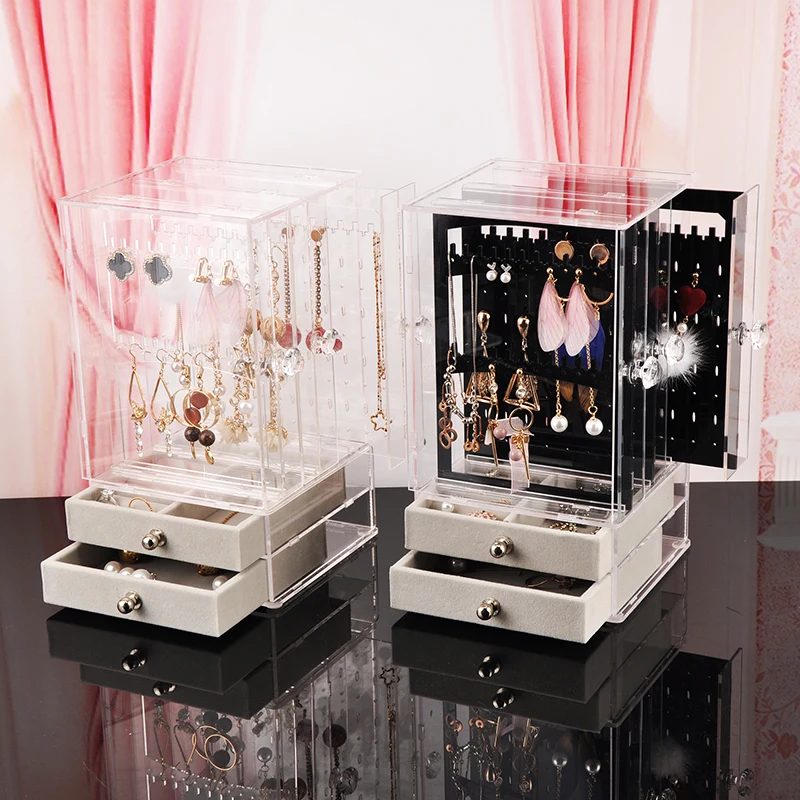 Top Trends: Luxury Jewelry Boxes Organizer Plastic Transparent Acrylic Stand Necklace Jewelry Case Display Earring Storage Box Bracelet Shoppable Styles - Image 2