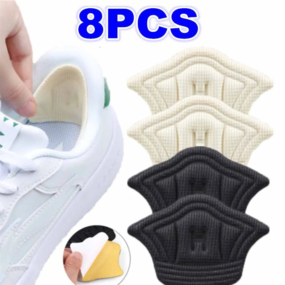 Top Trends: 8Pcs Insoles Patch Heel Pads For Sport Shoes Back Sticker Adjustable Size Antiwear Feet Pad Cushion Pain Relief Insert Insole Shoppable Styles