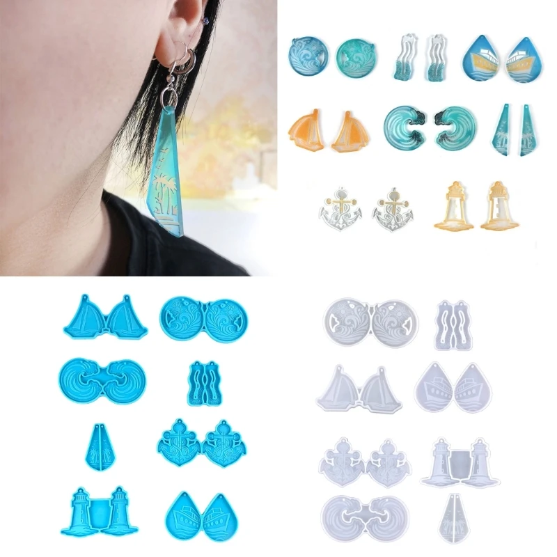 Top Trends: R3MC 8Pcs Earrings Molds Pendant Decoration Multiple Styles Sailboat- Mirror Mold Shoppable Styles