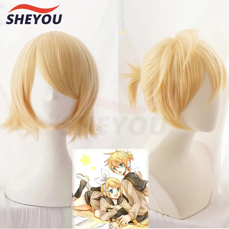 Top Trends: Rin / Len Short Blonde Heat Resistant Hair Cosplay Costume Wig + Track + Wig Cap Shoppable Styles