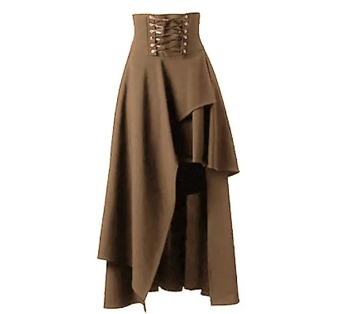 Top Trends: Cosplay Medieval Renaissance Gothic Steampunk Clothes Pirate Costumes Halloween Carnival Vintage Dress Up Hem Maxi Skirt Shoppable Styles