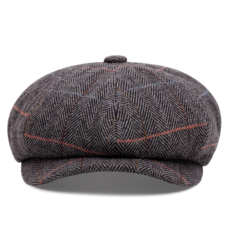 Top Trends: Vintage Beret Cap For Men Cotton Peaky Blinders Caps For Men Herringbone Newsboy Hats For Women Winter Painter Octagonal Hat Shoppable Styles