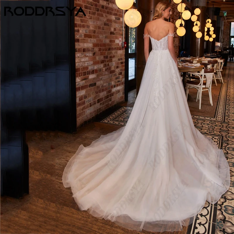 Top Trends: RODDRSYA Sweetheart Princess Wedding Dress Romantic Tulle Off Shoulder Backless A-Line Bridal Gown Bride Party Robe De Mariée Shoppable Styles - Image 2