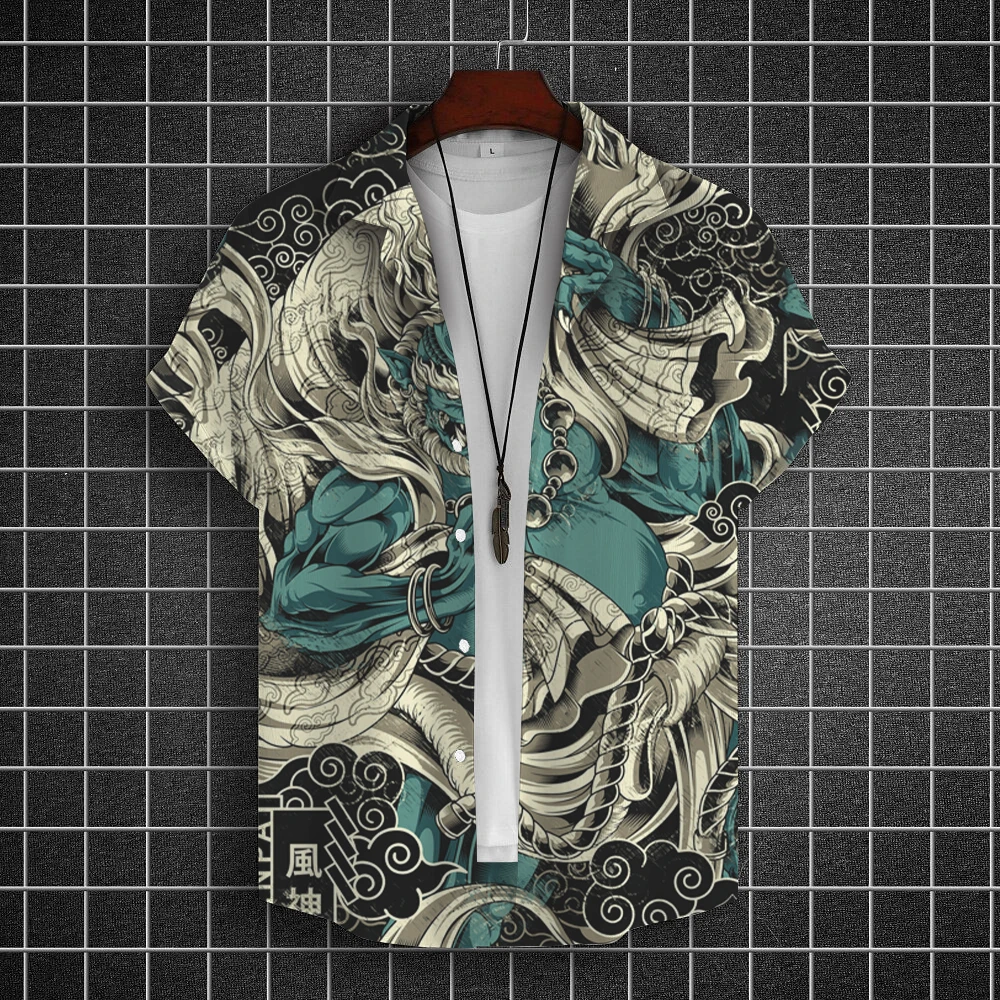 Top Trends: Skull Men'S Shirt Ghost Retro 3d Fashion Shirt For Man Hawaiian Shirt Short Sleevestreetwear Button Top Daily Party Men Clothing Shoppable Styles - Image 2