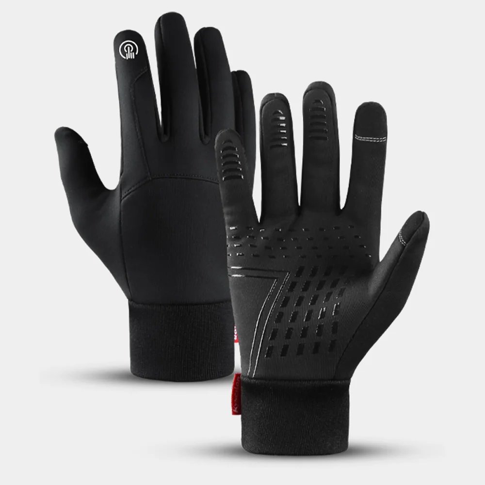 Top Trends: Autumn Winter Outdoor Cycling Gloves Gym Fitness Sports Running Warm Touch Screen Nonslip Gloves Motorcycle Gloves Men Black Shoppable Styles