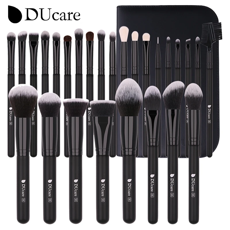 Top Trends: DUcare Black Makeup Brush Professional Makeup Eyeshadow Foundation Powder Soft Synthetic Hair Makeup Brushes Brochas Maquillaje Shoppable Styles