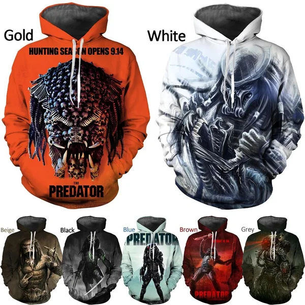 Top Trends: Summer New Fashion Casual Sweatshirt Alien Predator 3D Printed Hoodie Movie Harajuku Street Cool Sweater Shoppable Styles