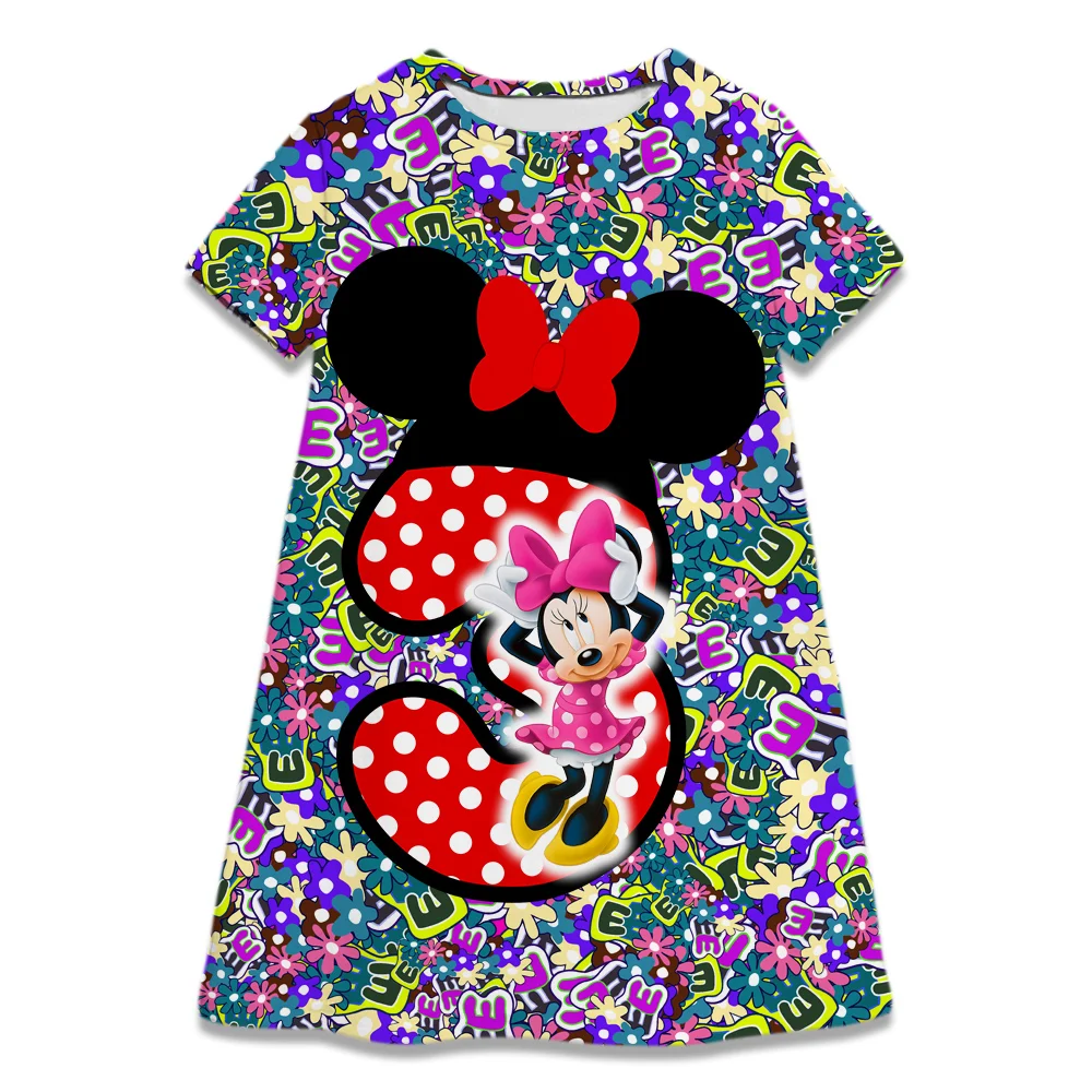 Top Trends: Lovely Minnie Mouse Dress Girl Birthday Party Clothes Baby Girls Dress 2-8 Years Children Princess Dress 2023 Summer Clothing Shoppable Styles - Image 4