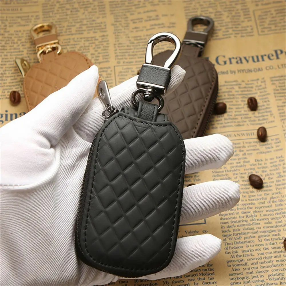 Top Trends: Leather Key Holder Organizer Pouch Keychain Housekeeper Car Key Wallet Key Storage Case Bag Protector Multi-function Men Women Shoppable Styles