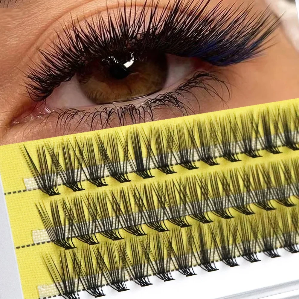 Top Trends: 1 Box / 60 Bundle 20D L-type Eyelashes Extension Natural 3D Russian Indiviual Eyelash Cluster Makeup Tools Mink Lashes Wholesale Shoppable Styles