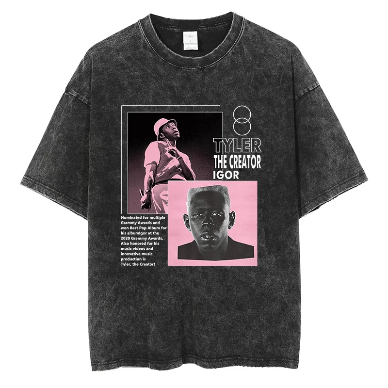 Top Trends: Tyler The Creator Graphic T Shirt Fashion Hip Hop Men Women Streetwear Quality Cotton Vintage Oversized Black Short Sleeve Tees Shoppable Styles