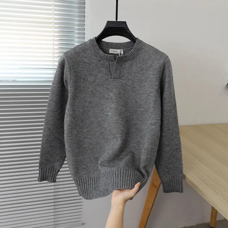 Top Trends: 2023 Autumn And Winter Korean Edition Simple Solid Color Pullover Round Neck Soft And Versatile Popular Underlay Knitted Sweater Shoppable Styles - Image 4