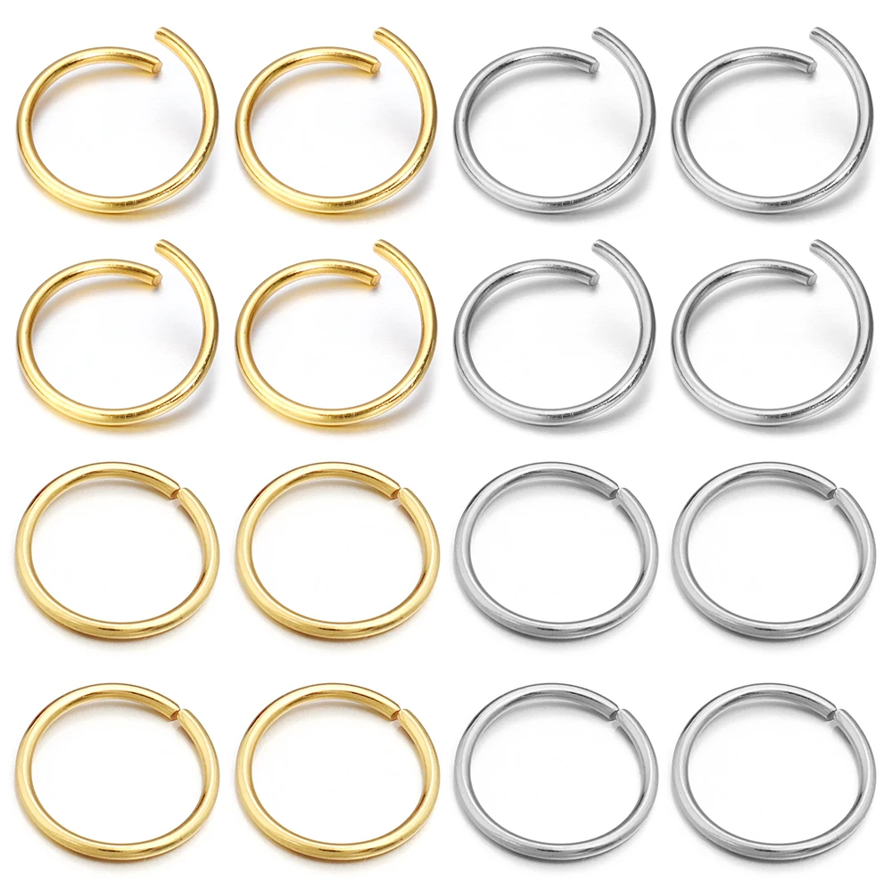 Top Trends: 100-200pcs Stainless Steel Open Jump Rings Split Rings Connectors For DIY Jewelry Finding Making Accessories Wholesale Supplies Shoppable Styles