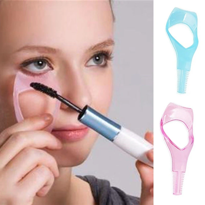 Top Trends: Eyelash Comb 3 In1 Mascara Eyeliner Applicator Guide Guard Eye Make Up Tool Cosmetic Eye Brush Curler Shaping Card Template Shoppable Styles