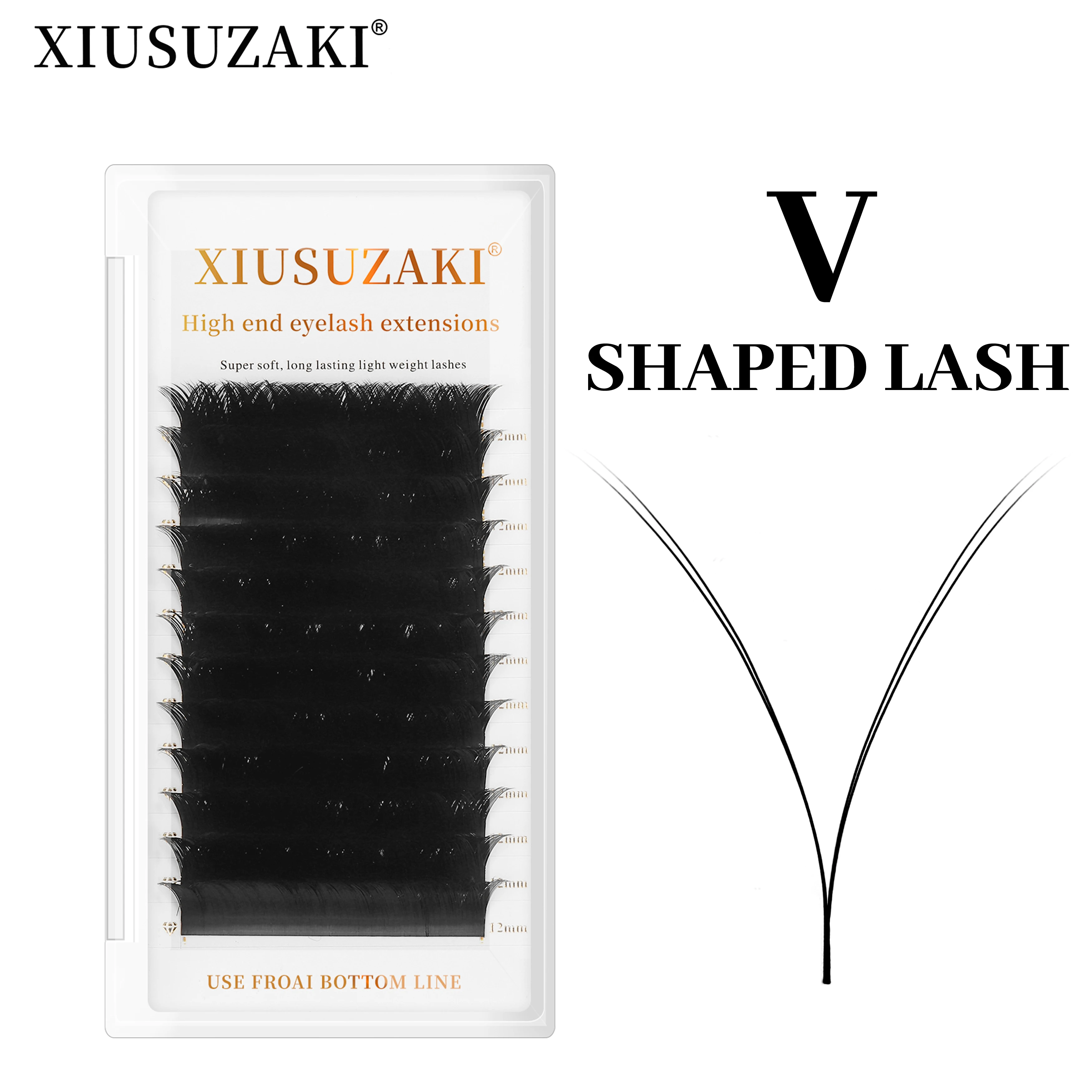 Top Trends: XIUSUZAKI Makeup V Shape Auto-Fans Eyelash Extension Volume Lashes Mega Volume Cílios 0.05mm Easy-Fas Makeup Mesh Net Cross Lash Shoppable Styles