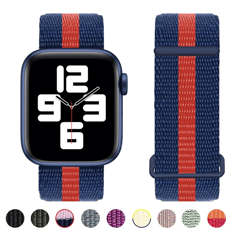 Top Trends: Nylon Sport Loop Band For Apple Watch Ultra 49mm 45mm 44mm 40mm 41mm Elastic Braided Bracelet IWatch Series 3 4 5 6 SE 7 8 Strap Shoppable Styles