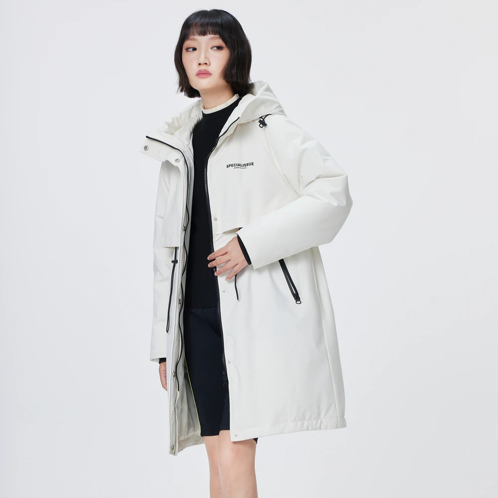 Top Trends: Metersbonwe Long Hooded Down Jacket Women Thick Winter Parker Coat Ladies 2023 New Fashion Warm Jackets Casual White Outerwear Shoppable Styles