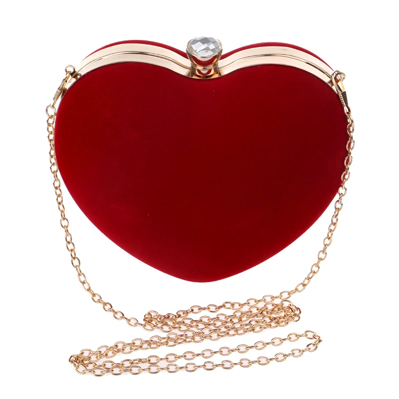 Top Trends: Heart Shaped Diamonds Women Women&#039;s Bag 2022 Trend Evening Bags Chain Shoulder Purse Day Clutches Evening Bags For Party Wedding Shoppable Styles