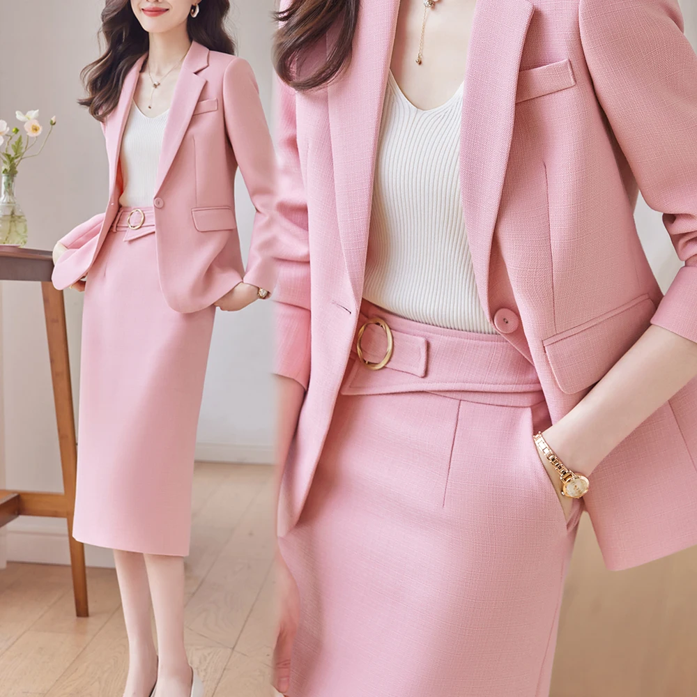 Top Trends: Winter Formal Outfits For Women, Blazer And Skirts Suit, High End Fabric Quality Office Uniform , Jacket And Skirts 2-Piece Set Shoppable Styles