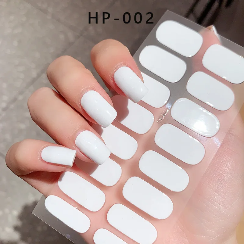 Top Trends: UV Semi-Cured Gel Nail Wraps - 16 Pcs Best Premium Quality Nail Strips UV / LED Gel Nail Sticker Semi Cured 16 Nail Wraps Shoppable Styles - Image 3