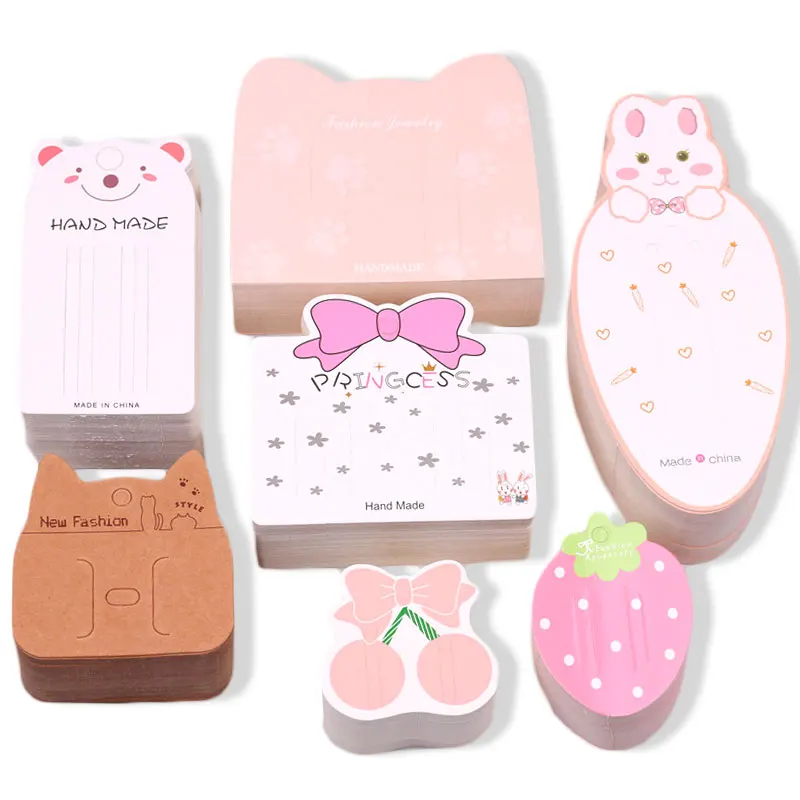 Top Trends: 50pcs / lot Cute Barrettes Hairpins Packaging Cards For Handmade Hair Jewelry Kids Hairwear Hair Clip Display Cardboard Retail Tag Shoppable Styles