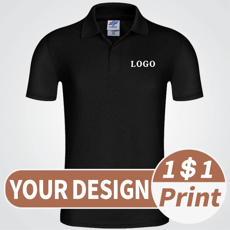 Top Trends: Customized Logo For POLO Shirt Embroidered Clothing With Patterns Polo Shirt Production Text Customized Logo DIY Summer Shor Shoppable Styles