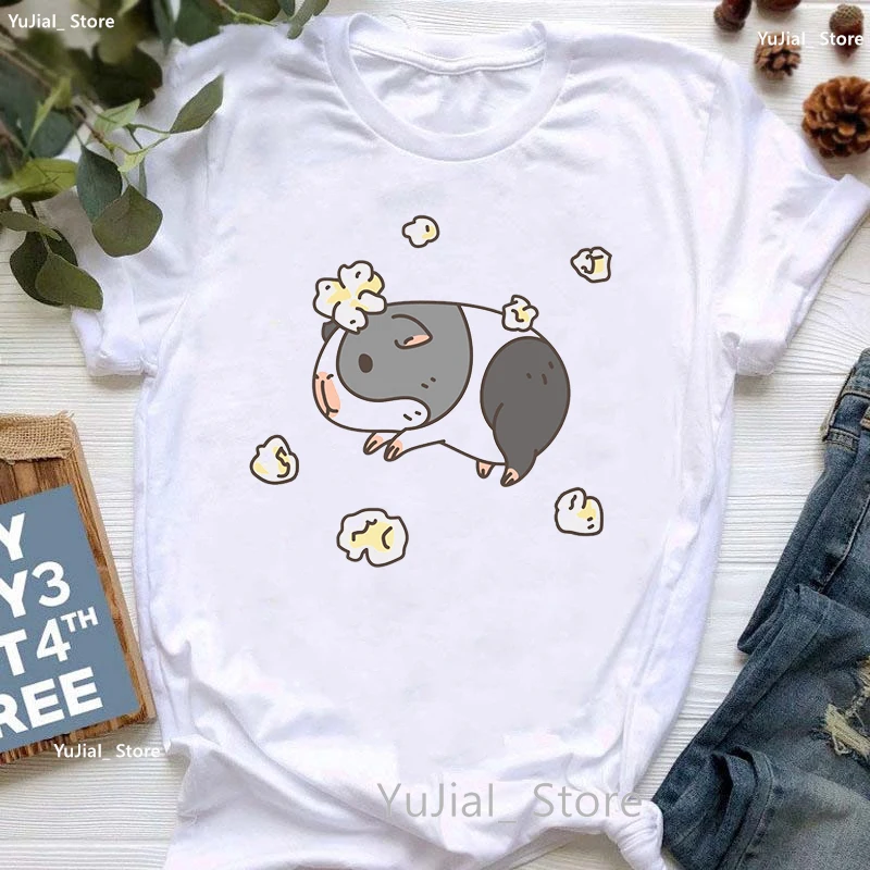 Top Trends: Summer Tops Tshirt Girls Guinea Pig Flowers T Shirt Women Clothes 2023 Capybara T-Shirt Female Harajuku Shirt Short Sleeve Tee Shoppable Styles