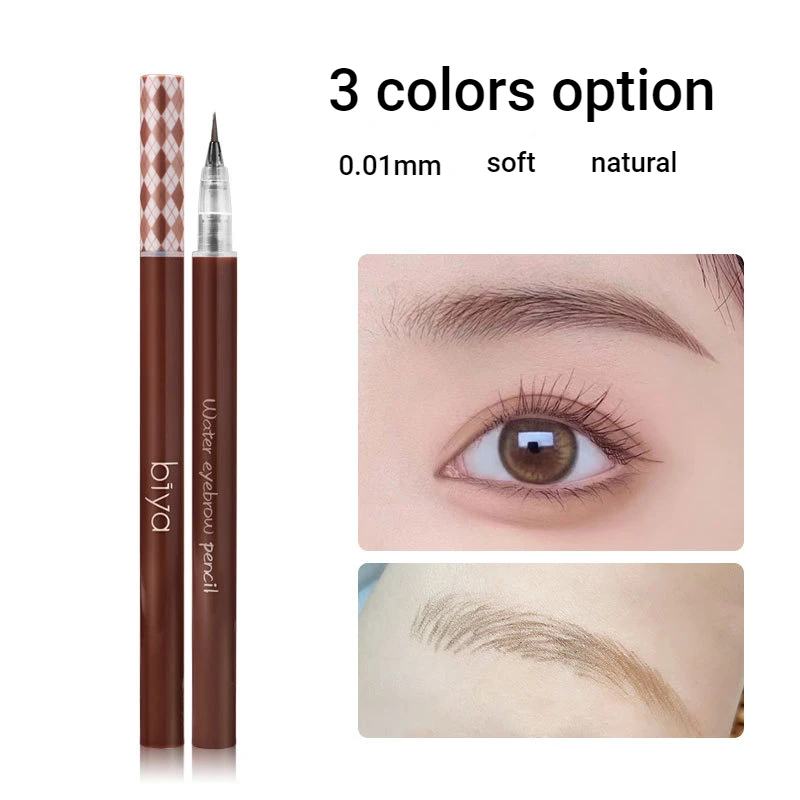 Top Trends: Biya Liquid Water Eyebrow Pencil Very Fine Head Waterproof Anti-sweat Non-marking Lazy Thrush Artifact Novice Wild Eyebrow Shoppable Styles