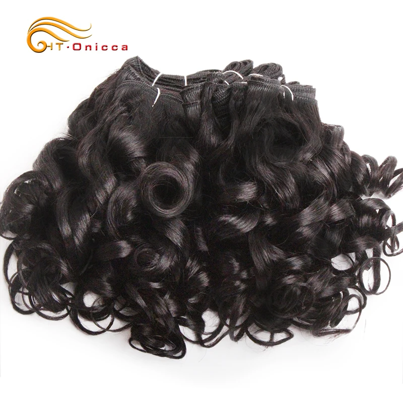 Top Trends: 6 Pcs / Lot Curly Hair Bundles 8 Inch Ombre Brazilian Hair Weave Bundles Color 1B / 2 / 4 / 30 / 33 / 99J / 27 Human Hair Extension Remy Shoppable Styles - Image 4