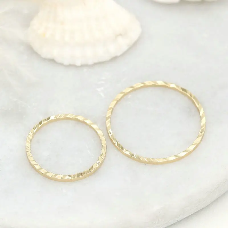 Top Trends: 10PCS 8MM 16MM 20MM 14K Gold Plated Brass Closed Rings Round Circle Charms Pendants High Quality Jewelry Findings Accessories Shoppable Styles - Image 3