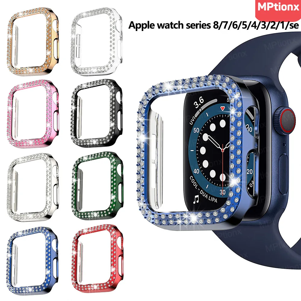 Top Trends: Case For Apple Watch 7 8 9 45mm 41mm 40mm 44mm 38mm 42mm Diamond Bling Bumpe Protective Cover For Iwatch Series SE 6 5 4 3 2 1 Shoppable Styles