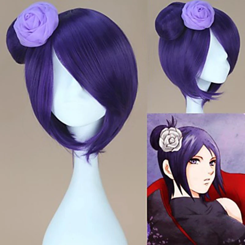 Top Trends: HAIRJOY Synthetic Hair Konan Purple Cosplay Wig Heat Resistant Fiber(no Rose) Shoppable Styles