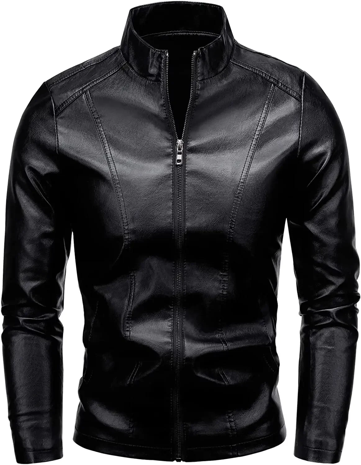 Top Trends: Mens PU Leather Jacket Motorcycle Biker Men's Jackets 2023 Outdoor Outwear Coats 5XL Plus Szie Shoppable Styles