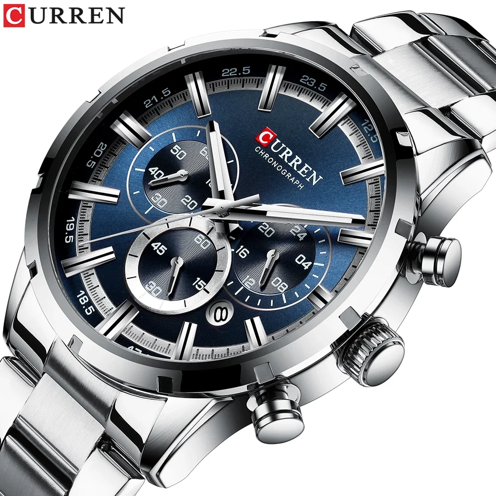 Top Trends: Relogio Masculino CURREN Hot Fashion Mens Watches Top Brand Luxury Wrist Watch Quartz Clock Watch Men Waterproof Chronograph Shoppable Styles