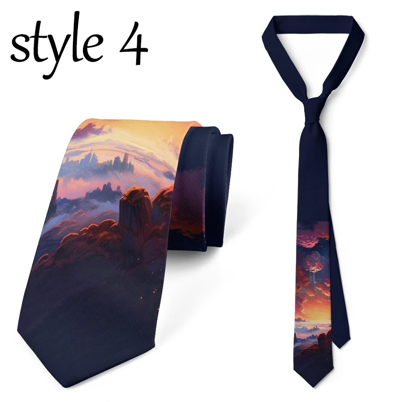 Top Trends: Harajuku Fashion Unisex Tie Classic Oil Painting 3D Printing High-quality Novel Tie Personalized Dating Wedding Party Tie Shoppable Styles - Image 3