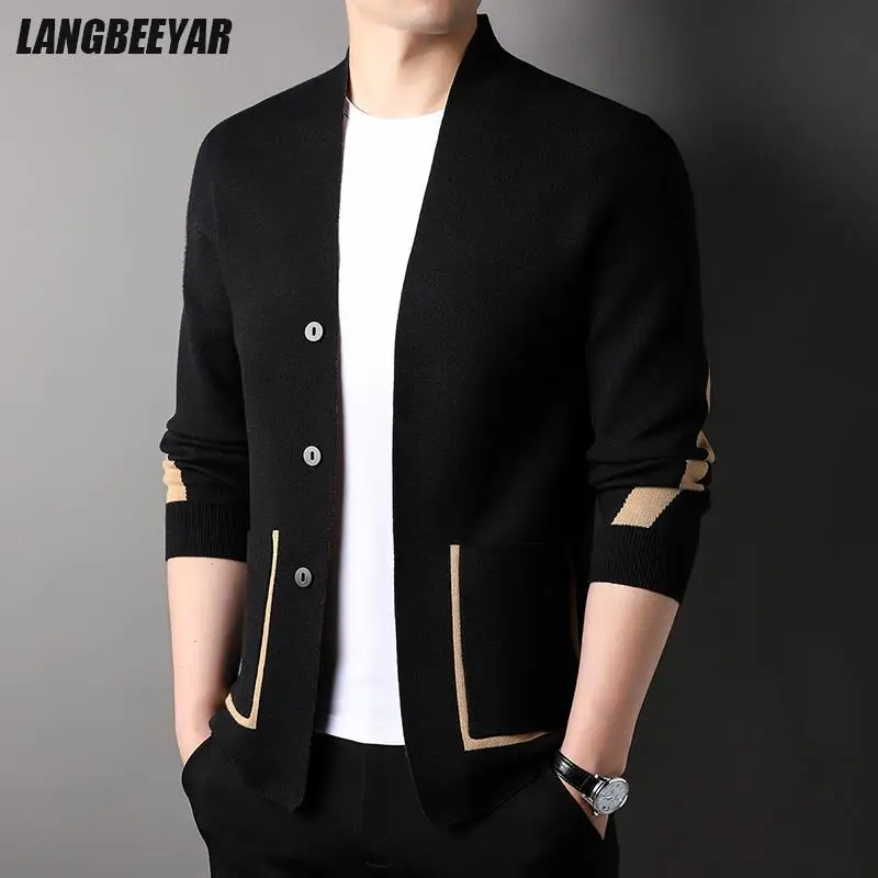 Top Trends: Top Grade 2023 New Brand Designer Fashion Knit Cardigan For Men Sweater Casual Graphic Japanese Coats Jacket Mens Clothing Shoppable Styles