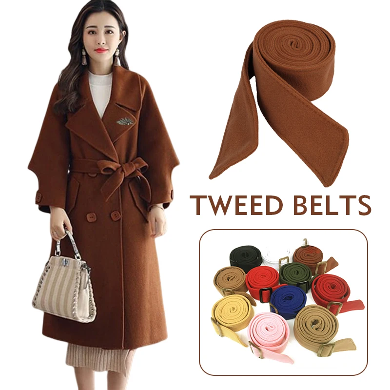 Top Trends: 170 / 200cm Unisex Faux Wool Coat Belt Trench Sash Tie Strap Classic Vintage Faux Wool Belt Tie For Overcoat Jacket Dress Decor Shoppable Styles