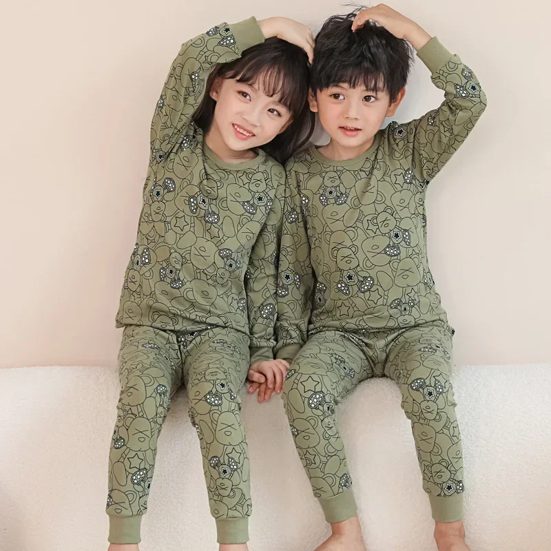 Top Trends: Kids Pajamas Christmas Sleepwear For Boys Girls Cotton Set Autumn Winter Nightwear Children&#039;s Home Clothes Pajamas Two-piece Set Shoppable Styles