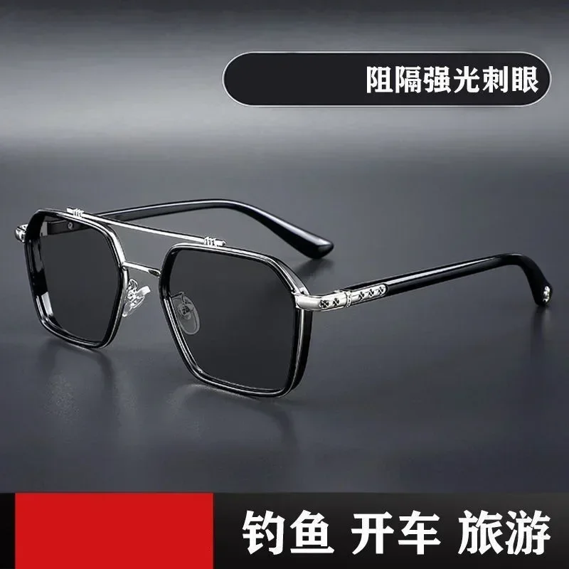 Top Trends: Polarized Square Metal Sunglasses Women Men 2023 Trending Products Polaroid Car Driving Glasses Double Beam Oculos Masculino Shoppable Styles