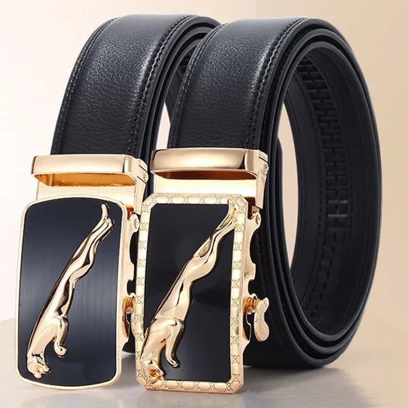 Top Trends: Belt Men&#039;s Business Boys Automatic Buckle Jaguar Daily Use All-Match Trousers Clothing Decoration Luxury New Version Of The Belt Shoppable Styles