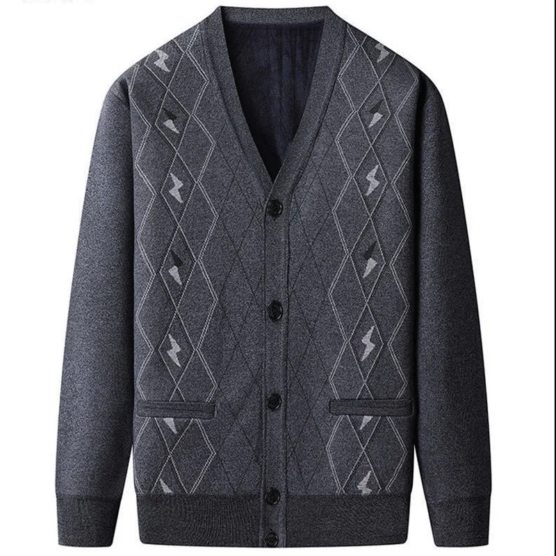 Top Trends: Fashion V-Neck Knitted Pockets All-match Cardigan Sweaters Men&#039;s Clothing 2023 Autumn New Loose Korean Tops Casual Coat Shoppable Styles