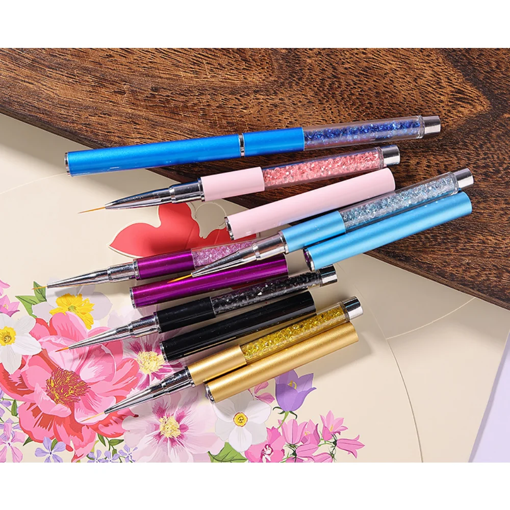 Top Trends: Professional Nail Art Brushes UV Gel Painting Pen Carved Nail Art Liner 3D Rhinestones Beauty Brush Manicure Tools Shoppable Styles - Image 3