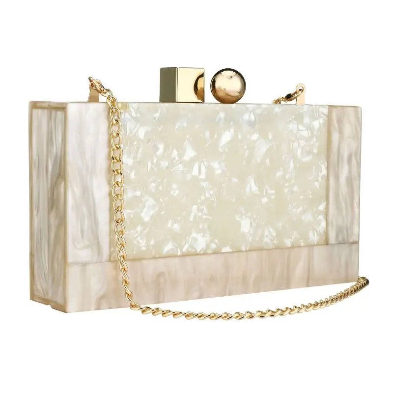 Top Trends: Contrast Color Acrylic Box Bags Hard Surface Women Elegant Shoulder Bags Rectangle Clutches Wedding Fashion Party Purse Shoppable Styles