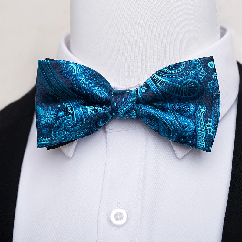 Top Trends: Jacquard Many Color Silk Bowknot Hombre Printed Formal Clothing Wine Red Independence Day Butterfly Tie Bowtie Shoppable Styles