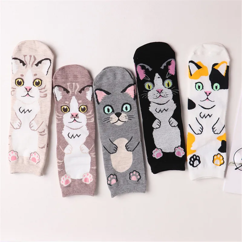 Top Trends: 25 Patterns Korea Japan Fashion Funny Cartoon Lovely Cats Happy Socks Women Girls Casual Streetwear Cute Dress Sox Spring Summer Shoppable Styles