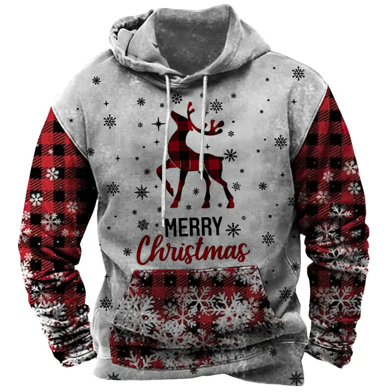 Top Trends: Christmas Hooded Sweatshirt For Men Vintage Men&#039;s Hoodie Autumn And Winter Casual Long Sleeve Daily Tops Male Oversized Pullover Shoppable Styles