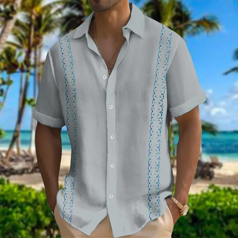 Top Trends: 2024 Casual Shirt For Men 3d Print Hawaiian Shirt Oversized Men&#039;s Clothing Fashion Men&#039;s Shirts Short Sleeved Simple Shirts Man Shoppable Styles