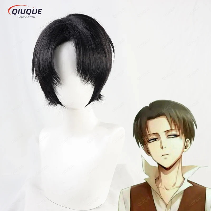 Top Trends: Levi Ackerman Anime Wig Cosplay Attack On Titan Rivaille Black Short Heat Resistant Synthetic Hair Wigs Peruca Pelucas Shoppable Styles