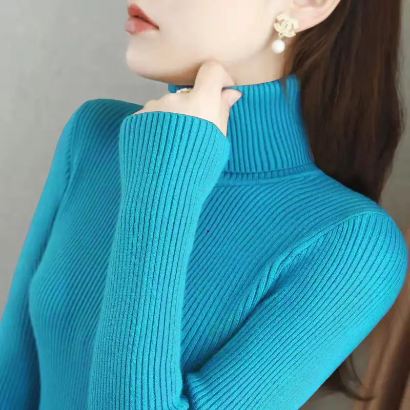 Top Trends: Fashion Turtleneck Solid Color All-match Sweater Women&#039;s Clothing 2022 Autumn New Casual Pullovers Loose Commute Shirt Shoppable Styles